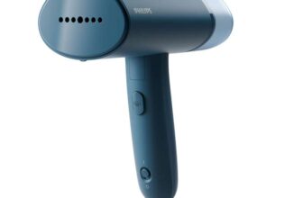 Philips 3000 Series Handheld Steamer, 1000W, 20 g/min Steam, Detachable 100ml Water Tank – W/Voucher