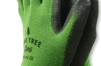 Pine Tree Tools Gardening Gloves for Women and Men, Bamboo Made, Mesh Type, Washable Premium Material, Rubber Gloves Coating for Superior Grip with Snug-Wrist Feature and Reinforced Finger Tips – XL