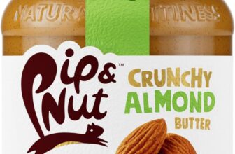 Pip & Nut – Crunchy Almond Butter (6 x 170 g) No Palm Oil, Natural, No Added Sugar, Vegan, Single Origin Hi-Oleic Peanuts