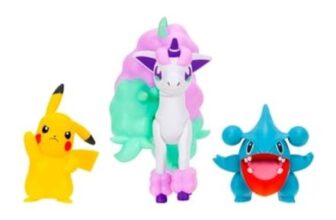 Pokmon Battle Figures 3 Pack Pikachu, Galarian Ponyta and Gible