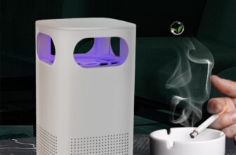 Portable Purple Light Air Purifier, Mini USB Desktop Purifier for Office, Bedroom, Home, Car – Small Lightweight Silent