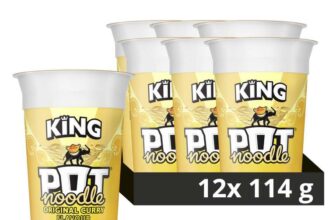 Pot Noodle Original Curry King Pot Noodle instant vegetarian snack quick to make noodles 12x 114 g