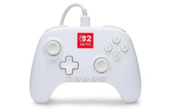PowerA Advantage Wired Controller for Nintendo Switch 2 with Lumectra – White, Officially Licensed, RGB Lighting