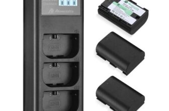 Powerextra 3-Pack LP-E6NH Batteries 2600mAh with USB Charger for Canon