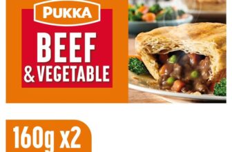 Pukka 2 Beef & Vegetable Pies (160g x 2)