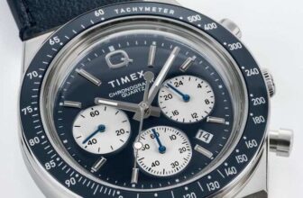 Q Timex Blue Chronograph 40mm Leather Strap Quartz Watch – w/Code