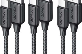 Raviad 3-Pack 1M, 3A/5V Braided USB-A to USB-C Cables / Sold by Luoyuan-UK, FBA / (2M for £4.99)