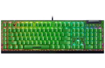 Razer BlackWidow V4 X Minecraft Edition – Mechanical Gaming Keyboard – Chroma RGB (Green Mechanical Switches, 6 Dedicated Macro Keys