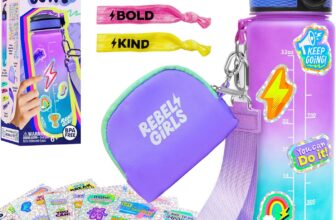 Rebel Girls Decorate Your Own Water Bottles Girl Craft Kit Water Bottle for Kids with Motivational Stickers & More, Birthday Gift for 7 Year Old Kid, Most Popular Arts & Crafts for Ages 6 8 9 10