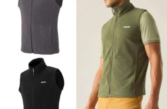 Regatta Mens Tobias II Fleece Gilet, Khaki Green or 3 other colours S – 4XL / leaf £8.32 – with code free delivery with free sign up