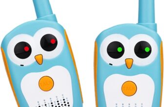 Retevis RT30 Walkie Talkies for Kids, Owl Toddler Toys with LED Eyes, Easy to Use, Gifts for Boys Girls Age 3-5, Kids Walkie Talkies for Camping, Family Game, Birthday Presents (Blue, 1 Pair)