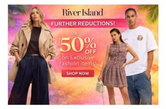 River Island Further Reductions Sale- up to 50% off on Exclusive Fashion Items