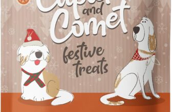 Rosewood Cupid & Comet Christmas Dinner Topper for Dogs – Made with Real Meat, Delicious Chicken, Turkey and Carrot Dog Treat Meal Topper, Low-Fat Recipe, for Small, Medium, Large Dogs (85g)