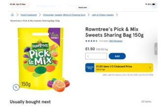 Rowntrees Pick & Mix Sweets Sharing Bag 150g