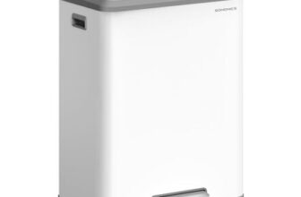 SONGMICS 2x30L Dual Kitchen Bin Stainless Steel