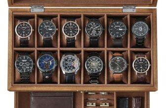 SONGMICS Watch Box with 12 Slots & Large Glass Lid SONGMICS HOME UK / FBA