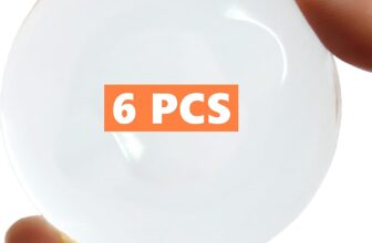 SUCCESS Door Stopper(6pcs, 5cm), Clear Rubber Door Stops Wall Protector, Self Adhesive Door Handle Knob Wall Shield Bumper Guard for Fridge Cabinets Headboard(Round)