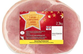 Sainsburys Smoked or Unsmoked Large Gammon Joint 2.3kg Nectar price (Typically to £4.35 a kg)