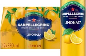 San Pellegrino Italian Sparkling Drinks Tastefully Light Sparkling Lemon Canned Soft Drink 12 x 330ml