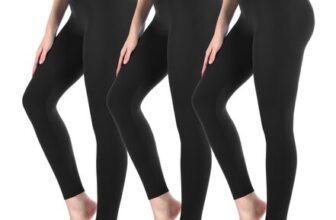 Sanpetix 3-Pack Black Womens High-Waisted Buttery Soft Leggings