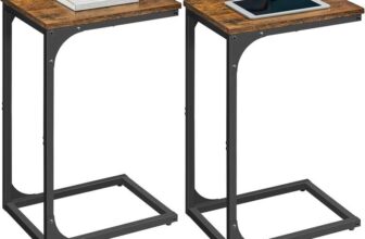 Set of 2 Vasagle Steel Framed C-Shaped Side Tables