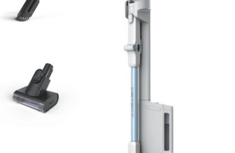 Shark Detect Clean & Empty Cordless Vacuum Cleaner with Auto-Empty System, Lightweight & Flexible Anti Hair Wrap Vacuum with Pet & Duster-Crevice Tools, 60 Mins Run-Time, Dock, Cloudy Blue IW4621UKT