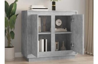 Sideboard Concrete Grey 80x34x75 Cm Engineered Wood