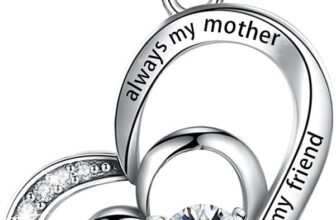 Silver Mother Daughter Chain Heart Pendant, Infinity Necklace Jewelry Daughter Gift for Girls Ladies Women Girlfriend Daughter 18 from Mum mom Dad