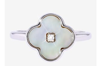 Silver Real Lab-Grown Diamond Mother of Pearl Ring