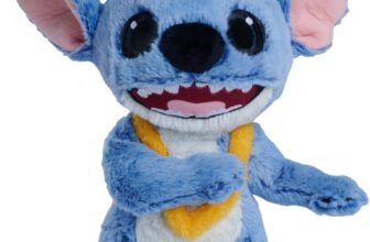 Simba Disney Stitch Live Action Plush with Lei Chain – Faithful Plush Figure, Standing, Soft Cuddly Toy for Babies & Children, 25 cm, 0 Months and Up