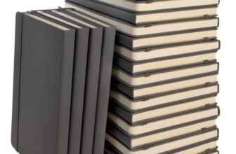 Simply Genius (20 Pack) A5 Hardcover Leatherette Journals Notebook 192pg Dot Grid Notebook, 5.7 x 8.4 Inches, Grey – Sold by Juvo FBA