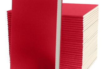 Simply Genius (30 Pack) Travel Journal A5 Dotted Bullet Journals, Dot Grid Notebook for Women and Men, 5×5 x 8.25 Inches, 92pg, Red