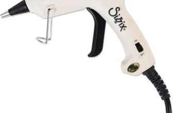 Sizzix Accessory Glue Gun – Precision Nozzle, 7mm Stick Compatible, UK Plug & EU Adaptor