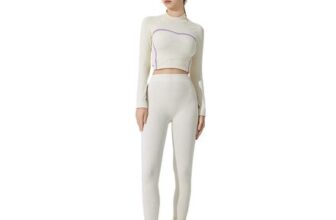Ski Base Layer Set for Women, Beige, XL