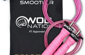 Skipping Ropes for Adults – Great as Exercise Skipping Rope, for Boxing or as Adult Fitness Jump Rope – For Home Gym Equipment – Adjustable two cable system for Men & Women by WODNation