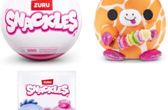 Snackles Non-Licensed Series 1, 5-inch Plush by ZURU, Plush with Snack Accessory, Random