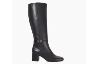 Snaffle Trim Knee High Block Heeled Boots