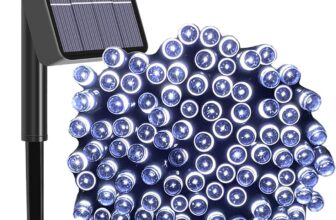 Solar String Lights Outdoor, 65ft 200 LED Solar Garden Fairy Lights Waterproof 8 Modes Solar Powered Decorative Lights for Patio, Garden, Yard, Tree, Home, Party – Cool White Energy Class A