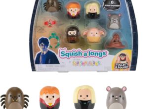 Squish-a-longs Harry Potter Mini-Squish Accessory 6-Pack – 6 Harry Potter Mini-SquishRon Weasley, Scabbers, Dobby with accessories and more