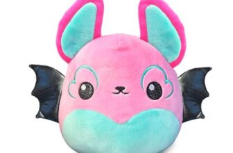 SquishPets Medium Plush Bat, 7.5-Inch Soft Stuffed Toy