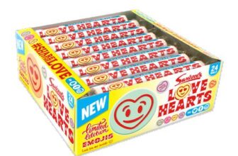 Swizzels Giant Love Hearts 24 Pack Fizzy Fruit Flavour