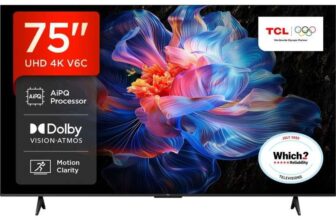 TCL 75 4K Ultra HD Smart Google TV 2025 – 75V6C-UK – AO Member Price