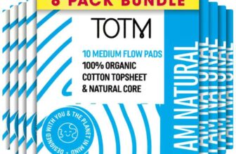 TOTM Natural Sanitary Towels with Organic Cotton & Renewable Woodpulp Medium – Pack of 80 15% off Subscribe & Save
