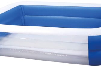 TP Toys Large 6.4ft x 4.7ft Paddling Pool for Kids Ages 3. Paddling Pool for Garden and Family Fun. 1.95m x 1.45m x 0.4m. Splash and Water Play for Kids.
