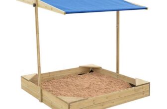 TP Toys Wooden Sandpit With Canopy, Free C&C