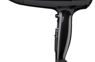 TRESemme Fast Dry 2000W Hair Dryer – Super Compact & Lightweight, Quick Drying, 3 Heat & 2 Speed Settings Plus Cool Shot, Black, 9142TU