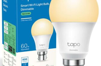 Tapo L510B WiFi Smart Bulb, B22 Smart Light Bulb, 8.3W (60W), Dimmable, Energy Saving, Schedule & Timer
