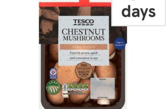 Tesco Chestnut Vitamin D Mushrooms 250G clubcard price