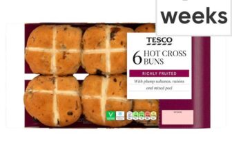 Tesco Hot Cross Buns 6 pack – clubcard price