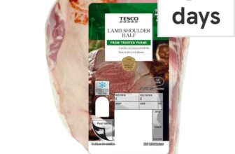 Tesco Lamb Whole Shoulder Joint – per kg / Half Shoulder – £7.5 per kg – Clubcard Price